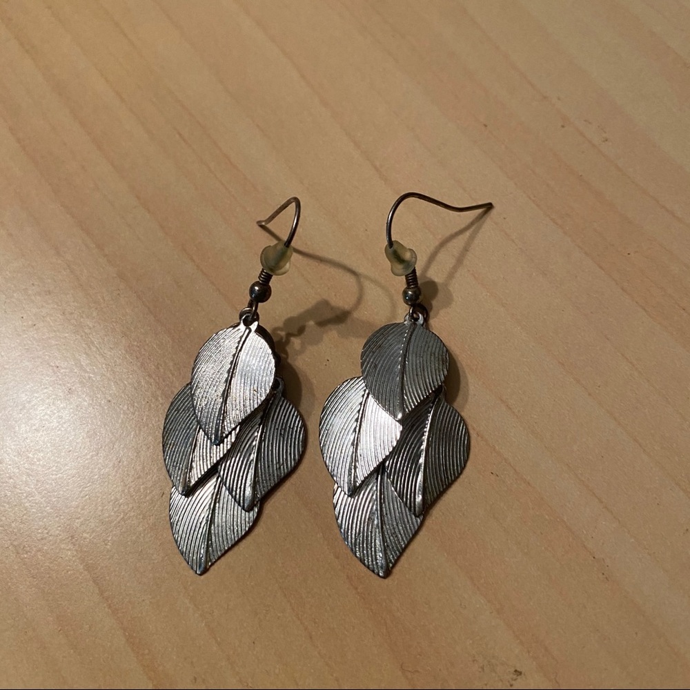 Silver Feather Earrings